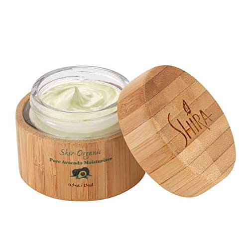 Shira Shir Organic Avocado Moisturizer for dry Mature Skin, 24-Hour Hydrating Face Cream Infused with Vitamins A, B, D, and E for Nourished Skin, Face Moisturizer Cream (15ml)