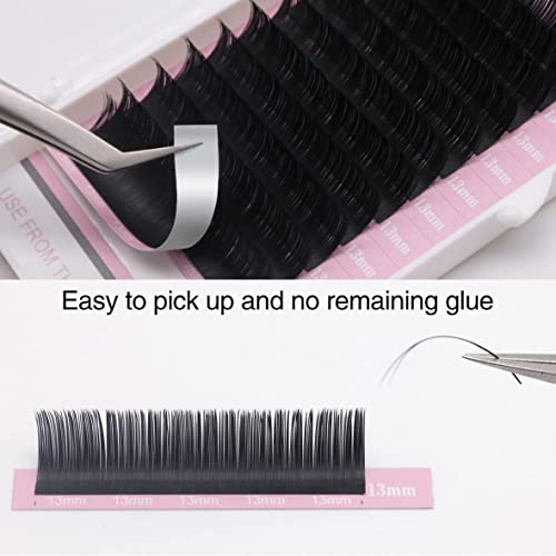 Ellipse Eyelash Extension 0.20mm D Curl 13mm Flat False Mink Individual Eyelash Extension Professional Salon Use