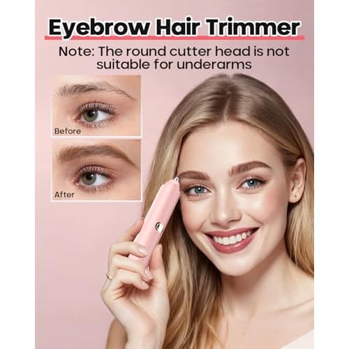 Facial Hair Remover for Women,Rechargeable 2 in 1 Eyebrow Trimmer and Face Shavers for Woman,Facial Razor Women for Eyebrow, Chin,Cheek and Upper-Lip