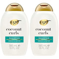 OGX Curly Hair Shampoo, 13 fl oz, Pack of 2 | Coconut Oil | Curl-Defining | Hydrating | Sulfate-Free