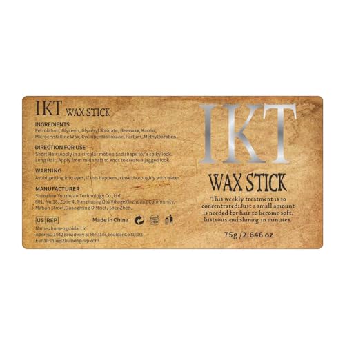 Hair Wax Stick - Strong Hold Non-Greasy Styling Pomade for Neat Hair, 2.7oz - Pack of 1