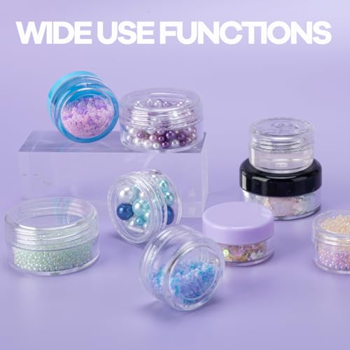 10g Sample Containers with Lids - 20 Pack Clear Plastic Jars