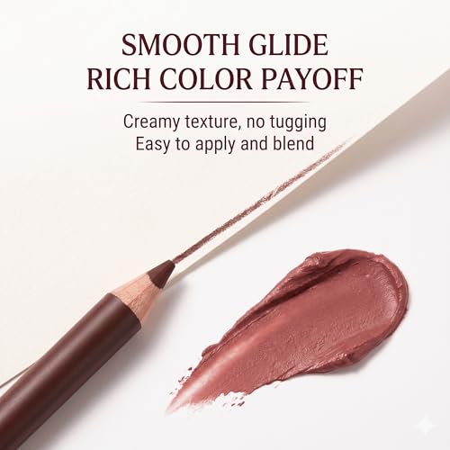 8 Matte Lip Liner Pencils Set with Blending Brush