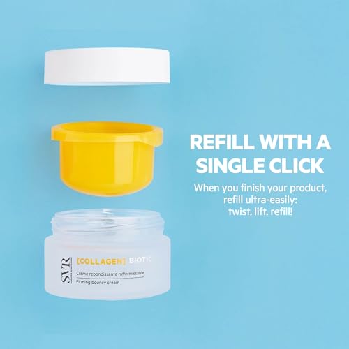 SVR COLLAGEN Biotic Firming Face & Neck Cream with Hyaluronic Acid, Collagen Peptides & Vitamin C. Day & Night Moisturizer That Targets Fine Lines and Wrinkles. For All Skin Types, 1.7 fl.oz.