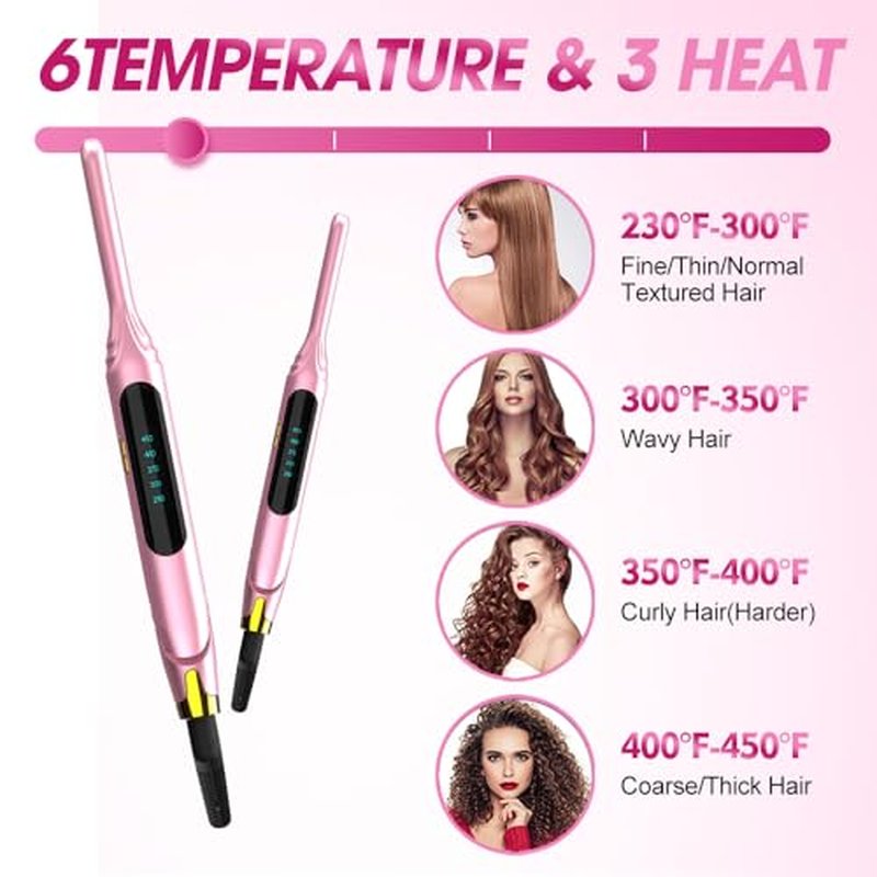 Mvxitanny Mini Flat Iron for Short Hair & Pixie Cuts - 15s Heat Up