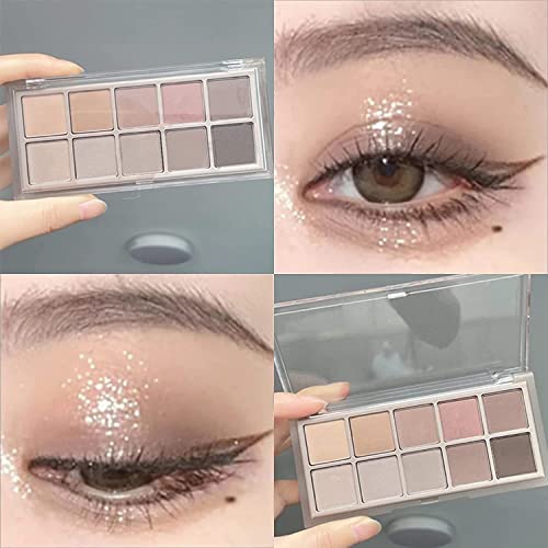 Erinde 10-Color Matte Eyeshadow Palette - Cement Neutral