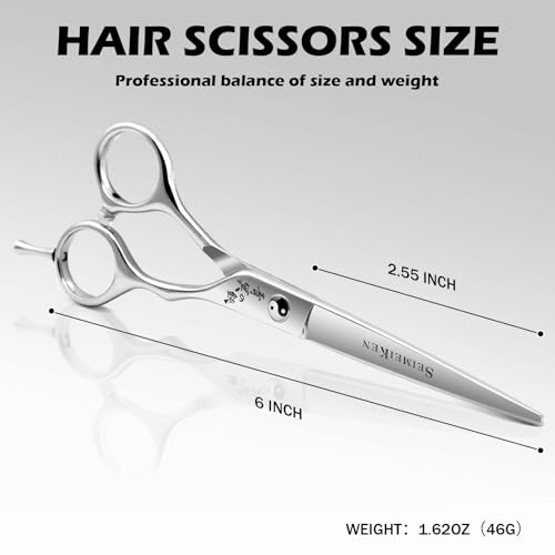 Professional Hair Cutting Scissors 6" Japanese 440C Convex Blade