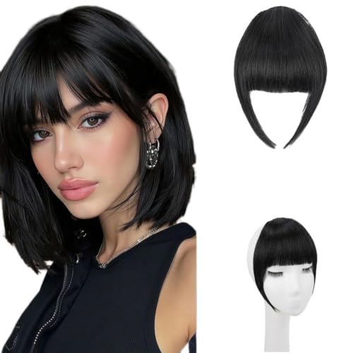 Clip-On Bangs | 100% Real Human Hair Curved Fringe for Daily Wear