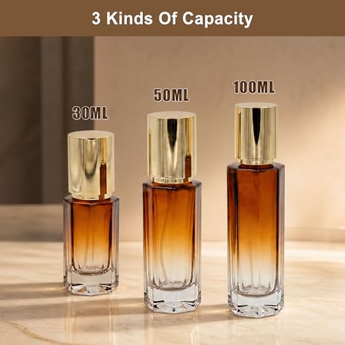 Glass Perfume Bottle 3.4oz Refillable Atomizer with Fine Mist