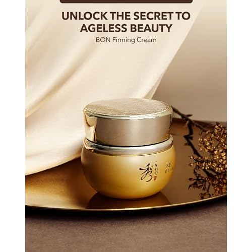 Sooryehan Bon (Firming Cream, 2.5fl oz) - Tighten & Nourish, Korean Skin Care. Elasticity Care Moisturizer for Face, Neck by LG Beauty. Ginseng, Ginsenocide, Amino Acids.