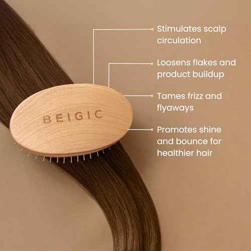 BEIGIC Scalp Massage Hair Brush - Non-Static Hair Scalp Massager Hair Growth - Small & Portable Detangler Brush