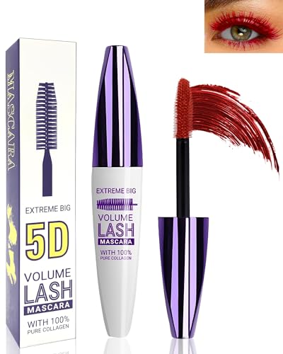 LYSdefeu 07# Red Waterproof Colored Mascara for Halloween & Cosplay Makeup