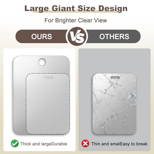 Fogless Shower Mirror for Shaving & Makeup - 11.42" x 7.87"