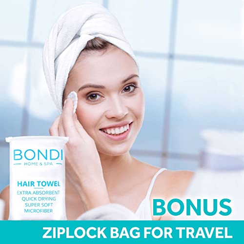 Bondi Microfiber Hair Towel XL – Dries Hair 50% Faster