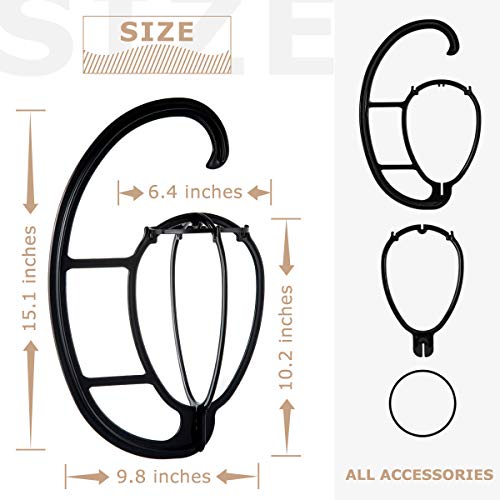 Dreamlover Hanging Wig Stand - 4 Pack Black Wig Holder
