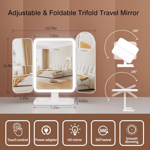 LED Makeup Mirror with 75 Lights & 10X Magnification