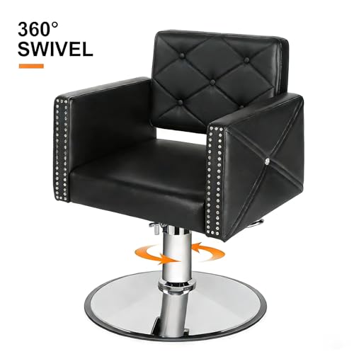 ZORRTIK Professional Barber Chair - 360 Swivel, Hydraulic Pump