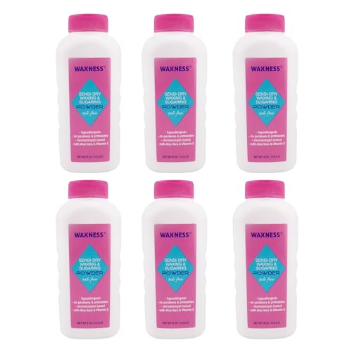 Waxness Sensi-Dry Waxing & Sugaring Powder 4 Oz Pack of 6