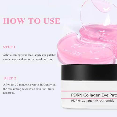 SHEEYOON Collagen Eye Patches with PDRN & Niacinamide - 30 Pairs, Under Eye Dark Circles & Fine Lines Treatment