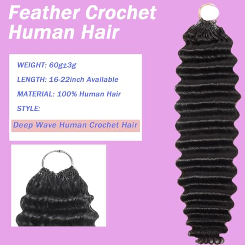 18 Inch Deep Wave Crochet Hair Extensions for Black Women