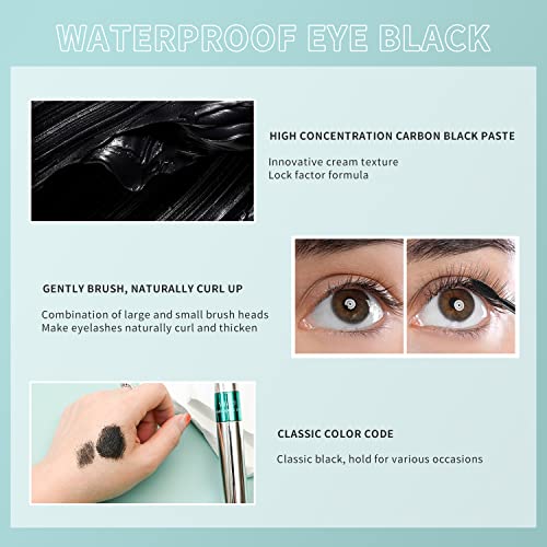 2-Pack Waterproof Mascara with 4D Silk Fiber – Lengthening & Thickening