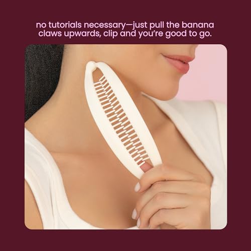 Cobana Banana Hair Clip 6'' – Volumizing Updo Clip for Thick Hair, Set of 2