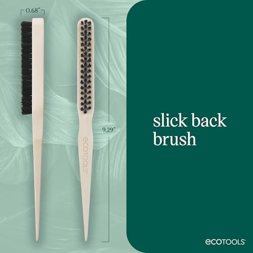 EcoTools Slick Back Hairbrush - Bamboo Handle, Vegan Boar Bristles