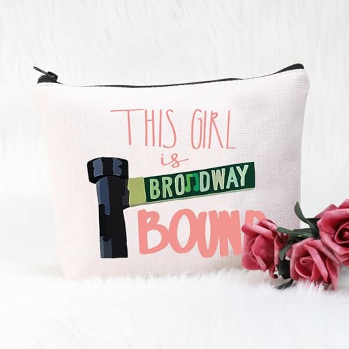 POFULL Musical Theatre Performer Gift Musical Gift This Girl is Bound Zipper Pouch Bag (This Girl is Broad Bound bag)