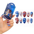 4th of July Press On Nails Red White Blue Almond 32pc