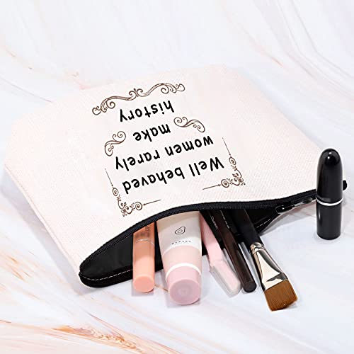 MBMSO Feminist Cosmetic Bag Well Behaved Women rarely Make History Strong Women Gifts Lady Boss Gifts Female Power Gifts (Well behaved women rarely make history)