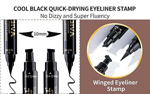Winged Eyeliner Stamp Pen - Waterproof Two-in-One Liquid Liner