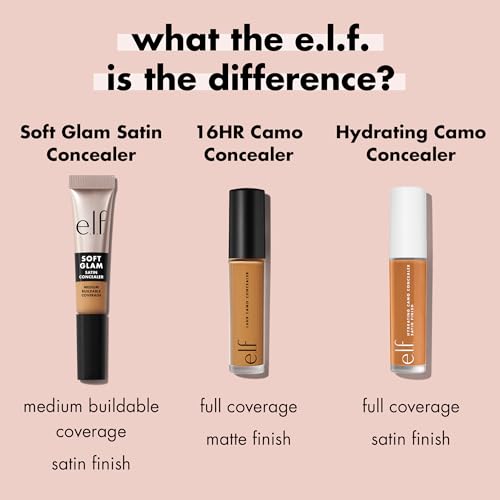 e.l.f. Soft Glam Satin Concealer - Medium Coverage, Crease-Resistant