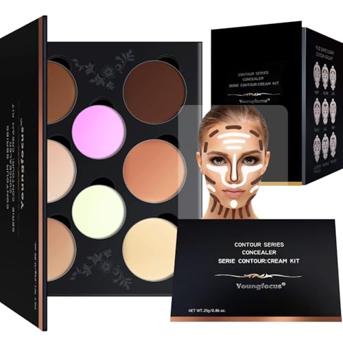 8-Color Cream Contour & Highlighter Palette by Youngfocus