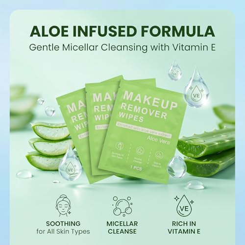 30ct Gentle Makeup Remover Wipes – Biodegradable, Travel-Size