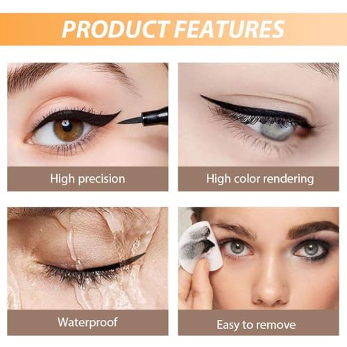 Matte Liquid Eyeliner Pen Set - 12 Pack, Waterproof & Long-lasting