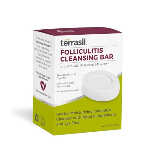 terrasil Skin Repair Bundle for Folliculitis, Ingrown Hair, Boil Treatment, Razor Burn, Angular Cheilitis Treatment, & More, Dermatologist Tested & Hypoallergenic Approved (0.5oz Tube & 75gm Soap Bar)