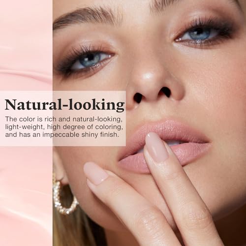 AZUREBEAUTY Sheer Pink Dip Powder for Nails - 60g Jelly Translucent Rose