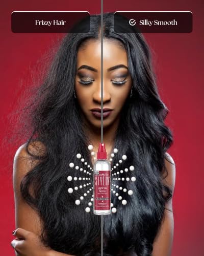 Simply Stylin' Light Silk Hair Spray - Anti-Frizz, Heat Protectant & Detangler for Women