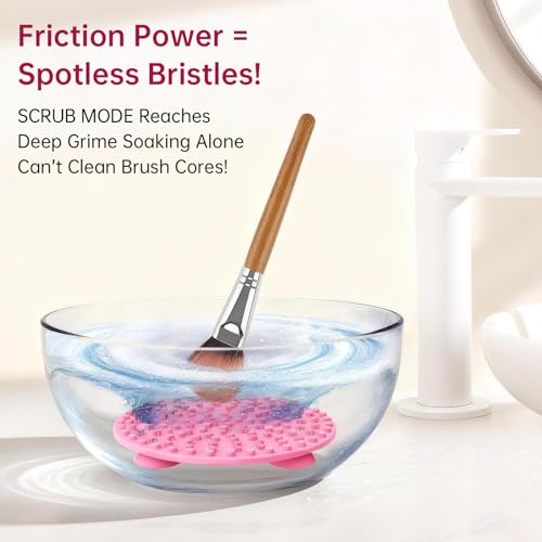 Norate Silicone Makeup Brush Cleaner Mat with Suction Cups