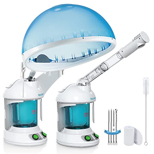 Denfany 2-in-1 Hair & Facial Steamer with 360° Arm