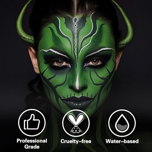 BOBISUKA 14-Color Water-Based Face & Body Paint Kit
