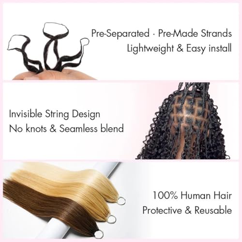 QVR Body Wave Feather Crochet Hair 18" 100% Human Hair