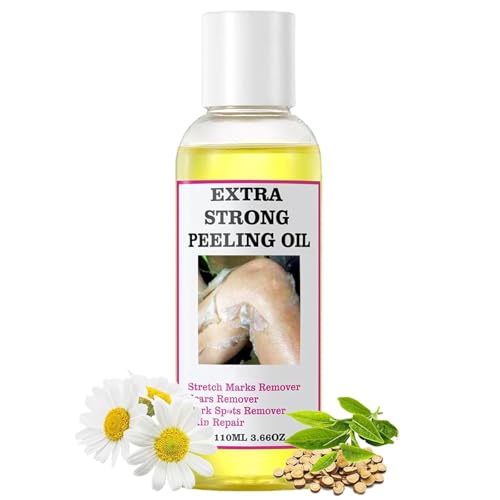 Yellow Peeling Oil for Dark Skin, Extra Strong Peeling Oil, Natural Formula Exfoliating Peels Solution for Face, Body, Hands and Foot Dead Skin Remover (110ml)