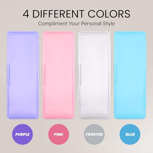 Beauticom Nail Art Storage Box Set, 4 Pieces Large Frosted