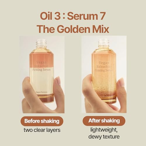 Vegan Bakuchiol Firming Serum, Dual-Layer Hydrating Bakuchiol, Sweet Almond Oil & Panthenol, Radiance & Sensitive Skin Care, 1.7 fl.oz
