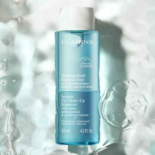 Clarins Instant Eye Make-Up Remover | Bi-Phase Remover For Heavy and Waterproof Eye Make-Up | Cleanses, Softens, Hydrates | Conditions Lashes | Ophthalmologist Tested | All Skin Types | 4.2 Ounces