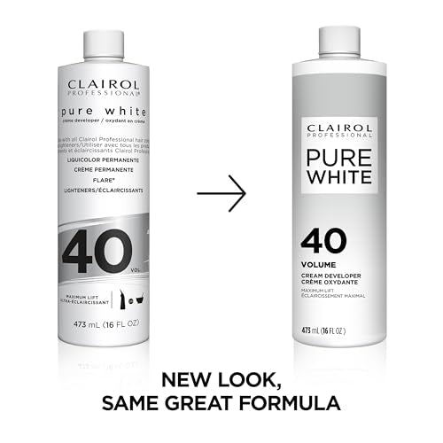 Clairol Professional Pure White 40 Volume Hair Developer 16 Fl Oz - Lightening & Gray Coverage