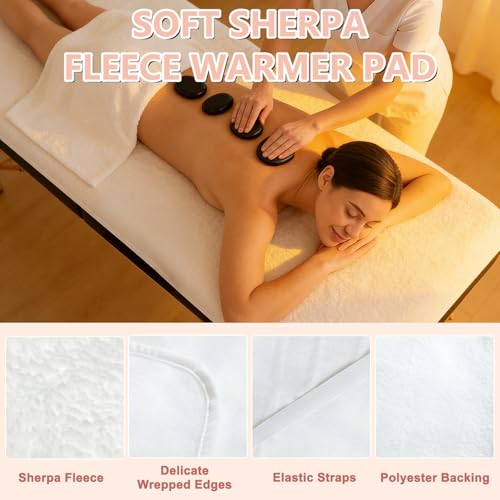 Fleece Massage Table Heating Pad with Timer & 6 Heat Levels (30" x 73")