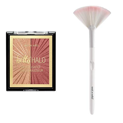 wet n wild Mega Glo Blush Highlighter Duo + Fan Brush