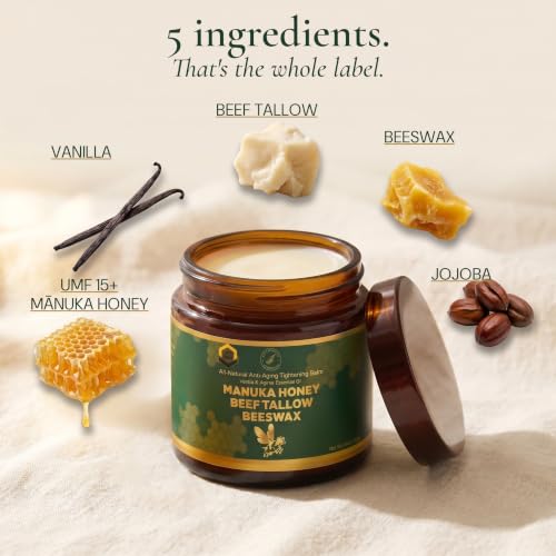 NZ Country Organic Grass-Fed Beef Tallow Honey Balm with New Zealand